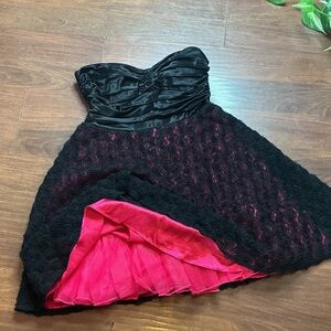 City Studio Black Satin Dress